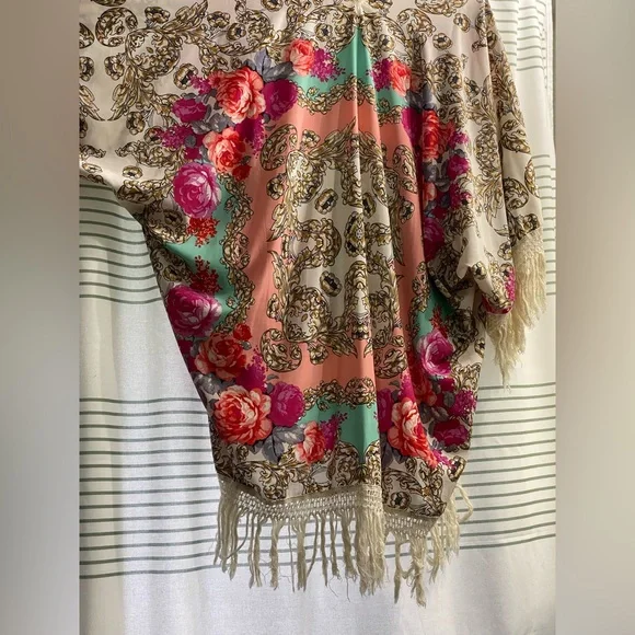 BONGO Floral Multicolor kimono - Picture 6 of 11